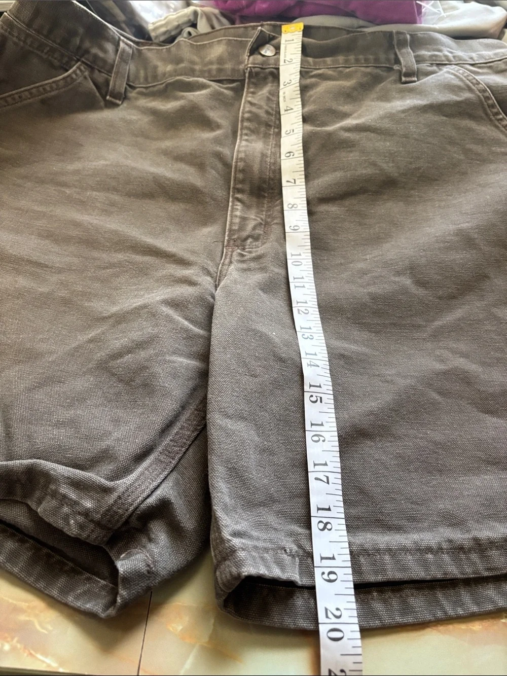 Vintage Y2K Carhartt B25 TMB Faded Brown Work Wear Men's Carpenter Shorts | 40